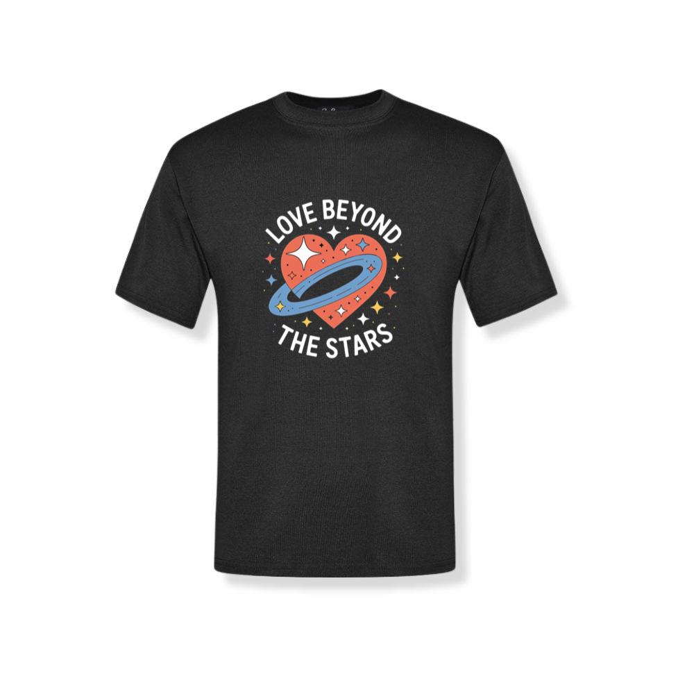Love Beyond the Stars UFO Retro Cartoon Graphic T-Shirt