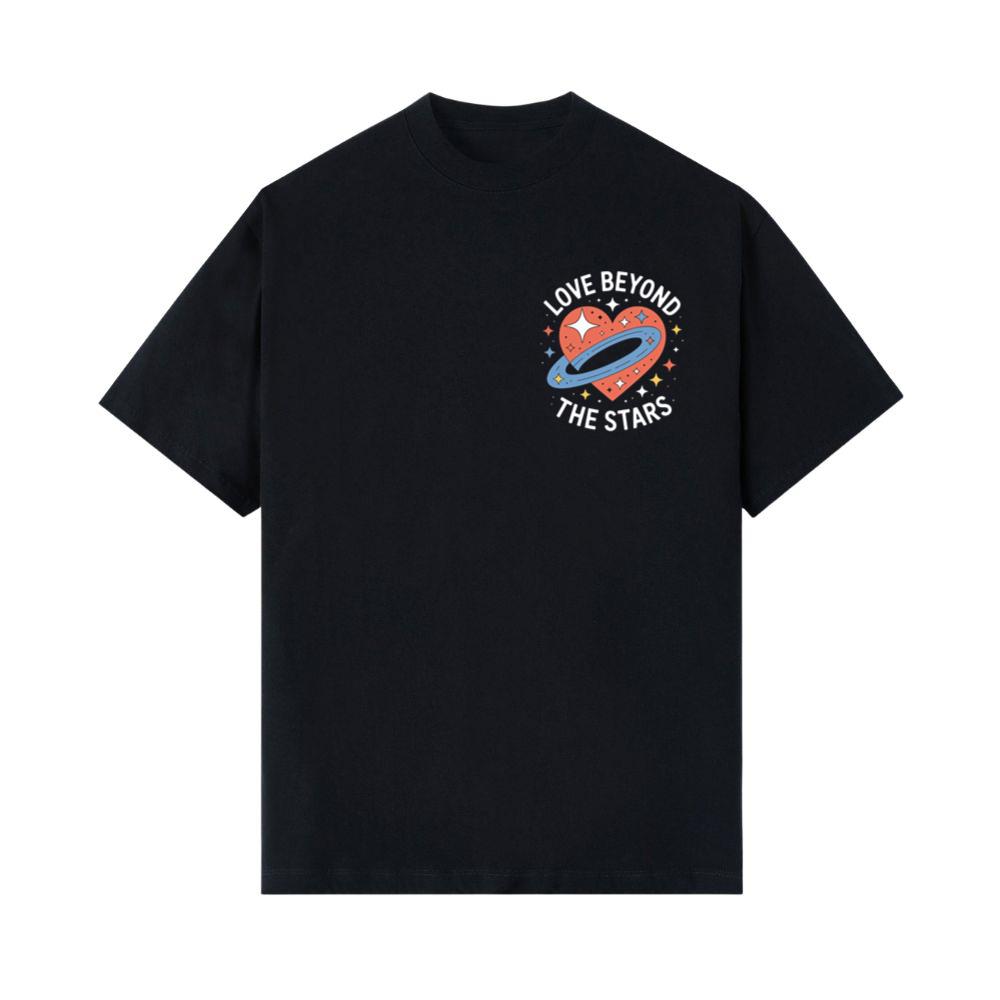 Love Beyond the Stars UFO Retro Cartoon Graphic T-Shirts
