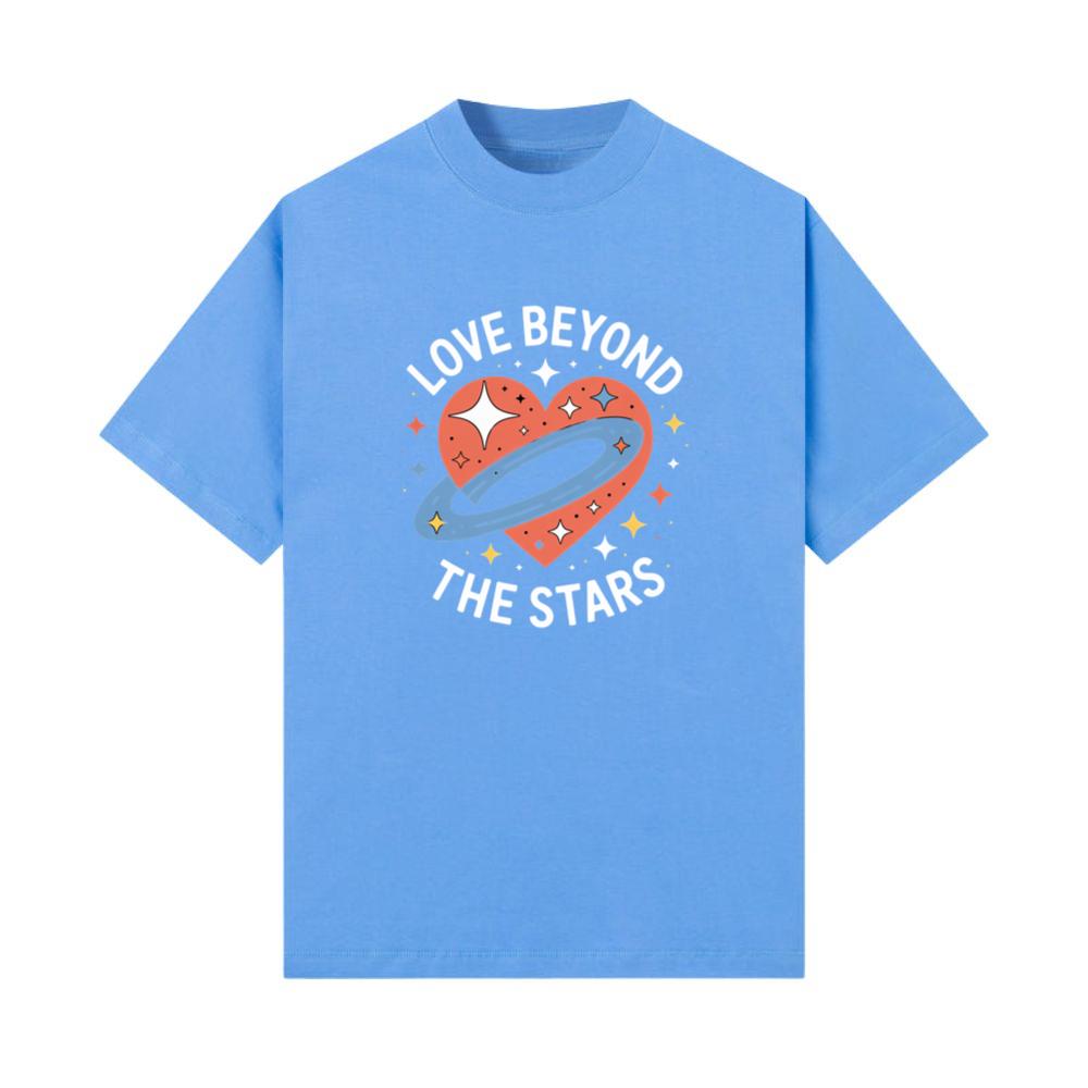 Love Beyond the Stars UFO Retro Cartoon Graphic T-Shirts