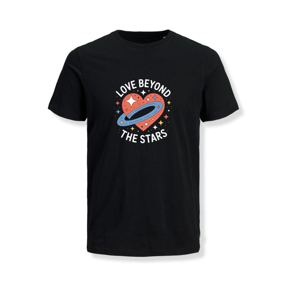Love Beyond the Stars UFO Retro Cartoon Graphic T-Shirts