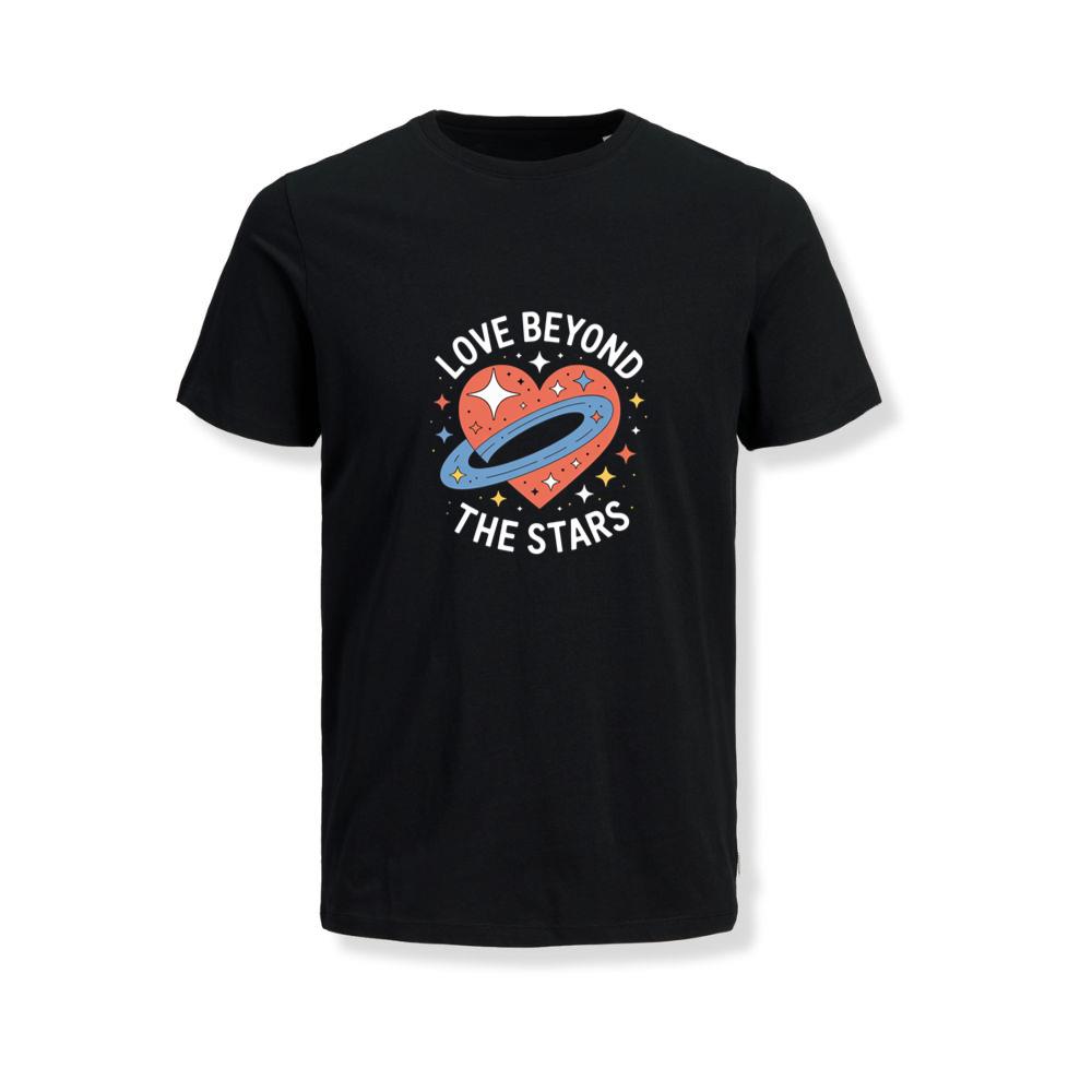 Love Beyond the Stars UFO Retro Cartoon Graphic T-Shirts