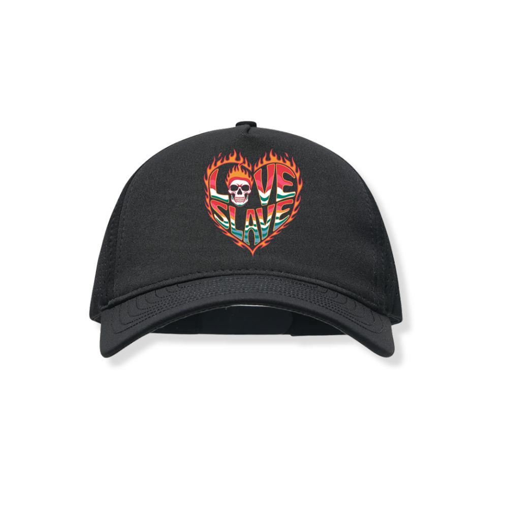 Love Slave Burning Heart Gothic Artwork Black Hat