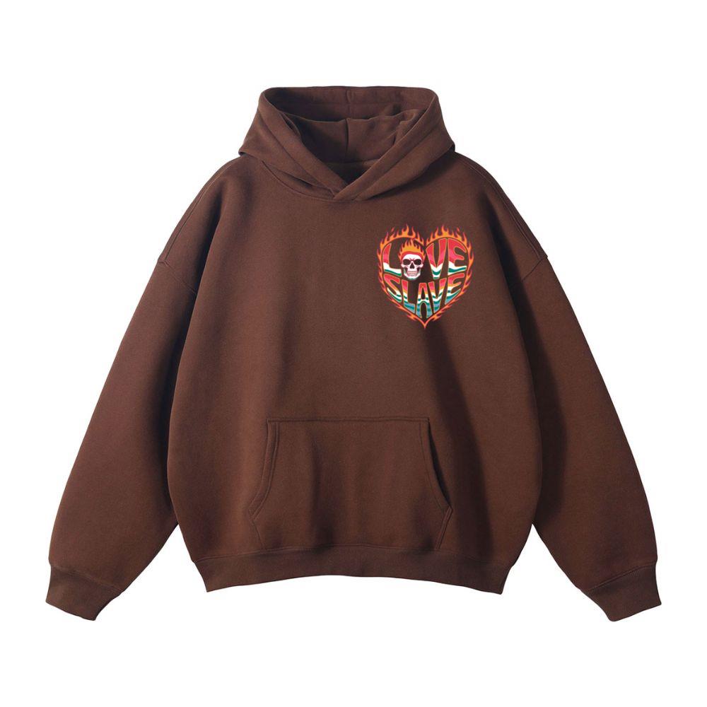 Love Slave Burning Heart Gothic Artwork Hoodie - Image 3