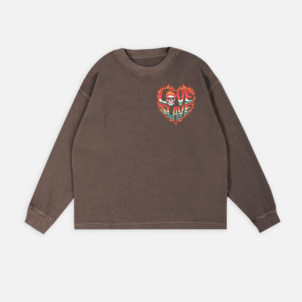 Love Slave Burning Heart Gothic Artwork Sweatshirt - Image 3