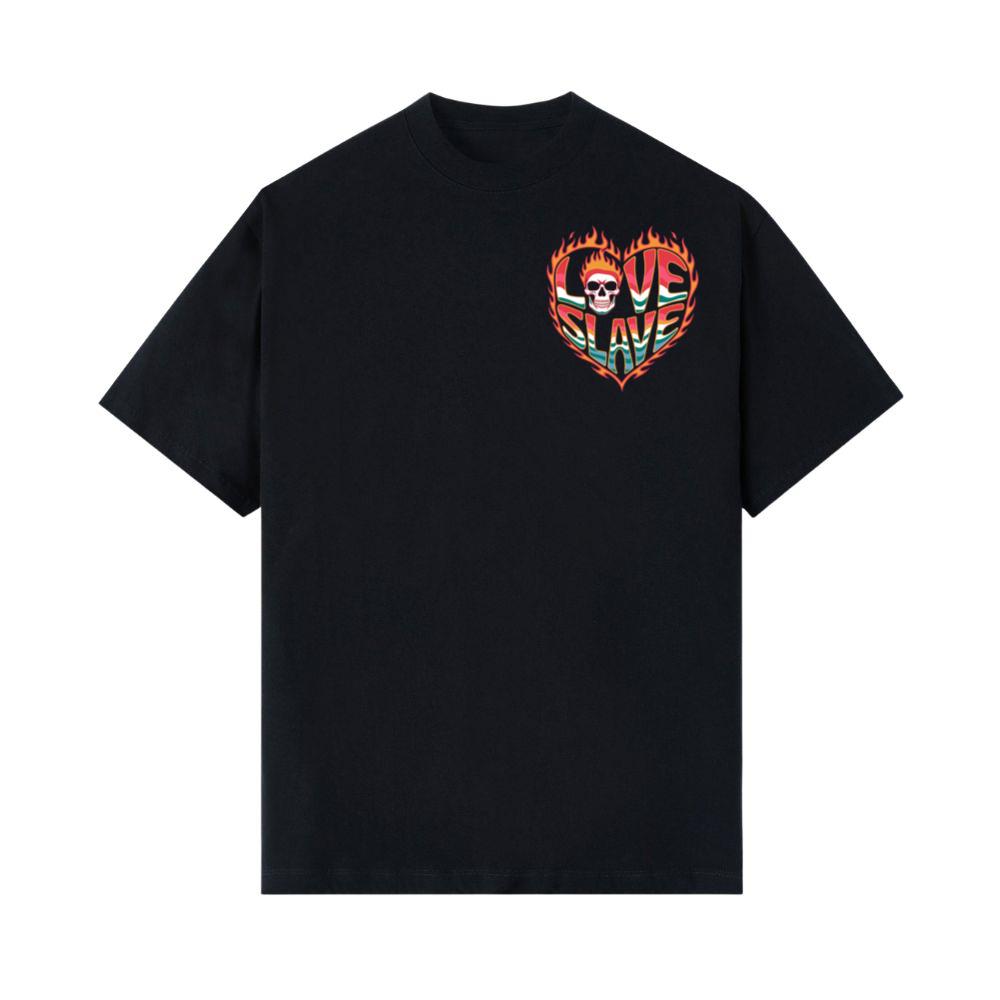 Love Slave Burning Heart Gothic Artwork T-Shirt