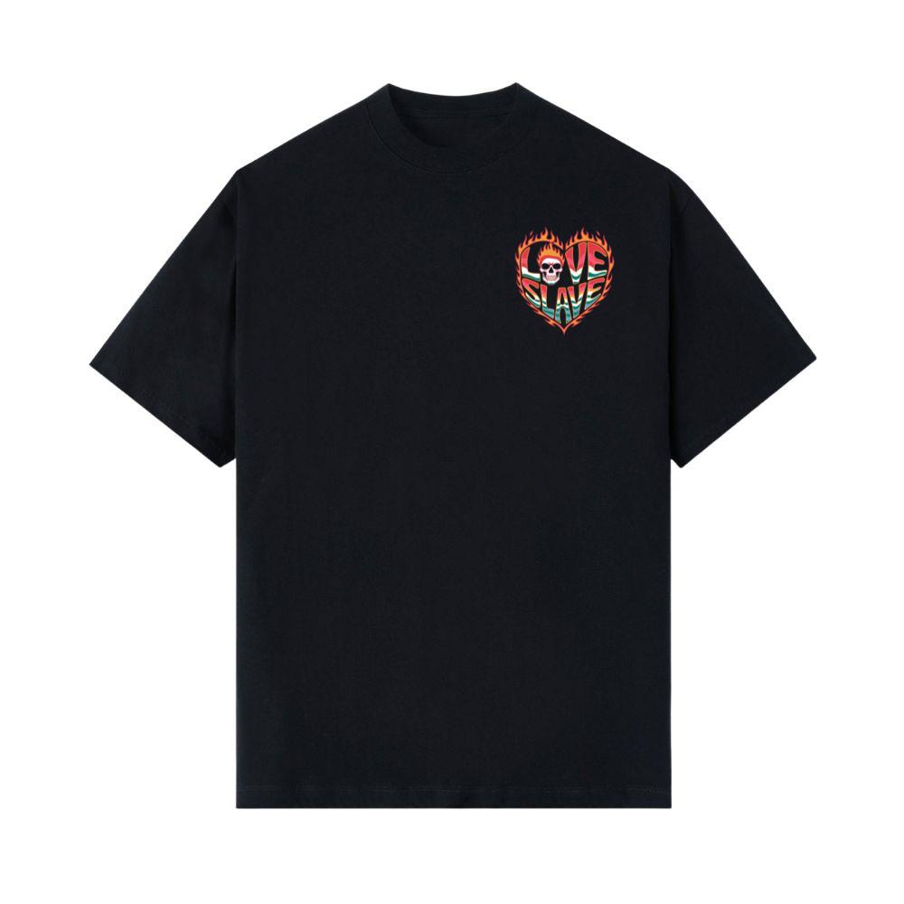 Love Slave Burning Heart Gothic Artwork T-Shirt