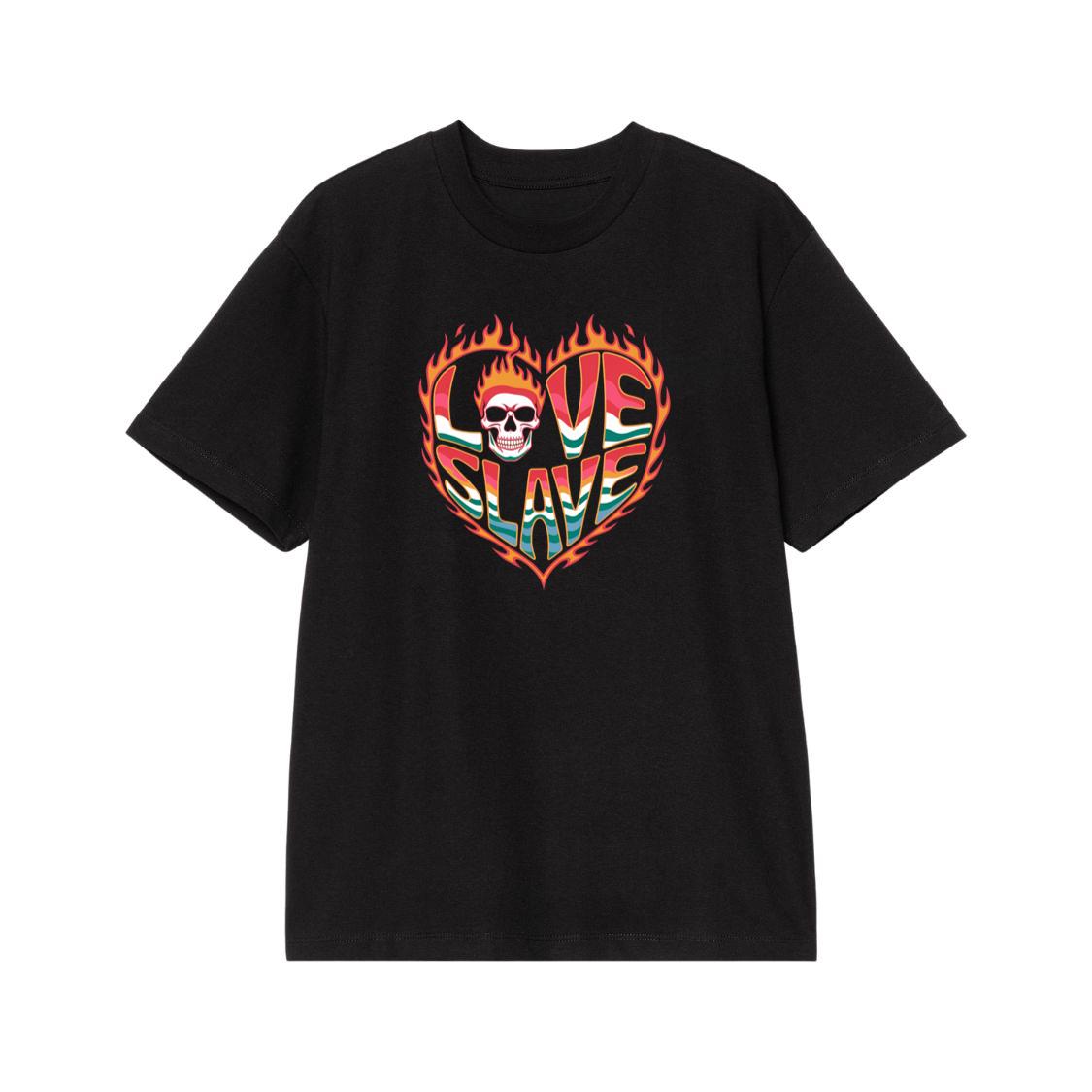 Love Slave Burning Heart Gothic Artwork T-Shirt
