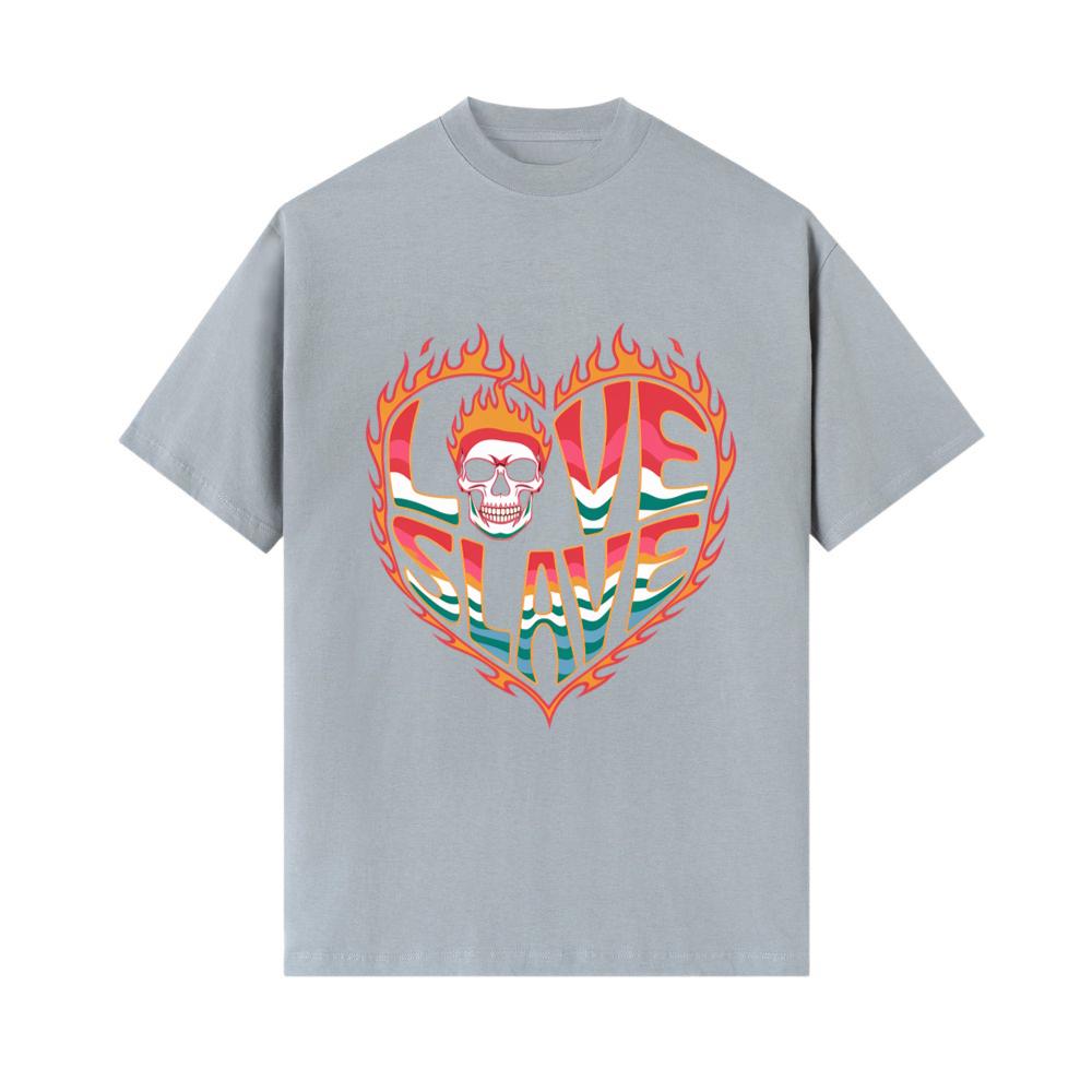 Love Slave Burning Heart Gothic Artwork T-Shirt