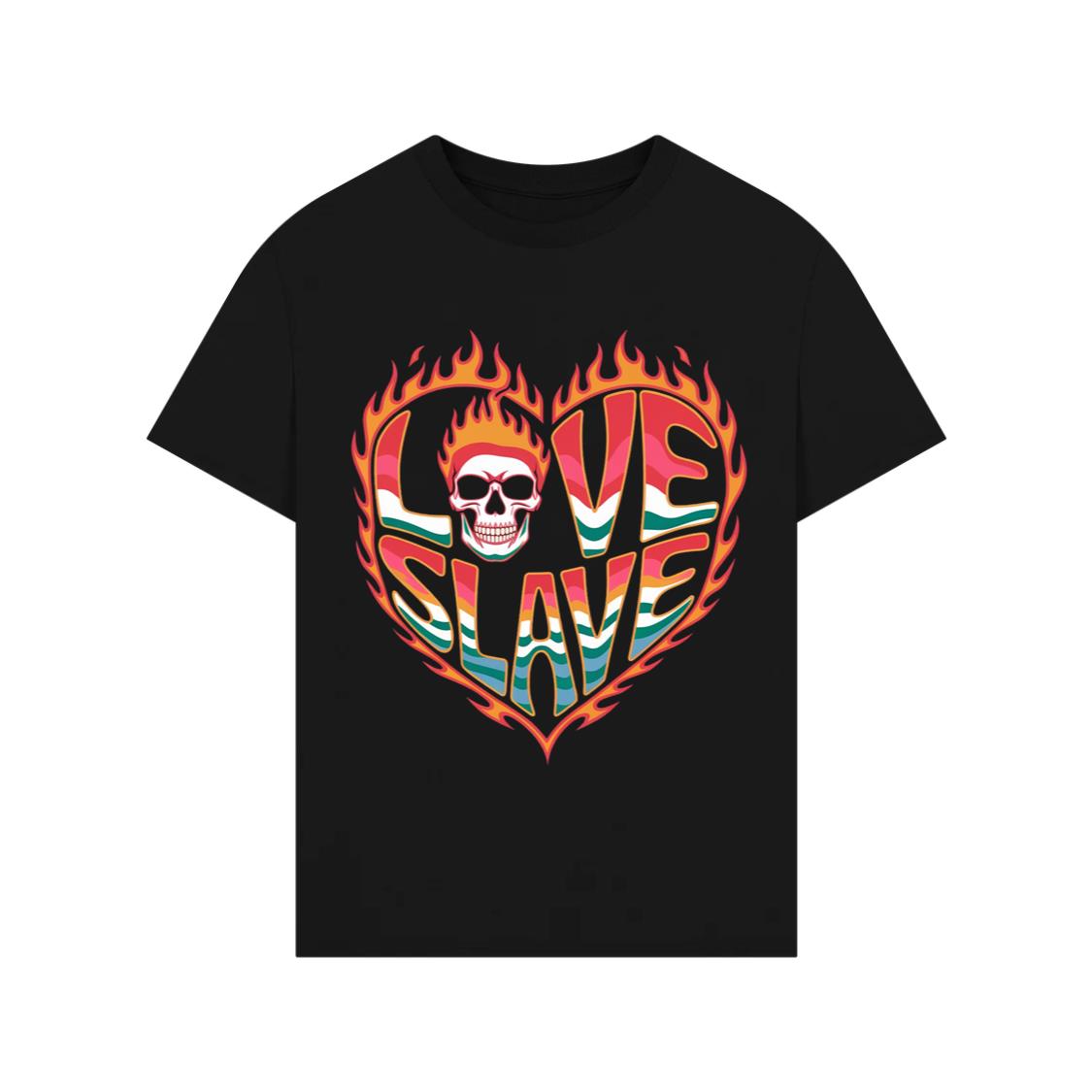 Love Slave Burning Heart Gothic Artwork T-Shirt