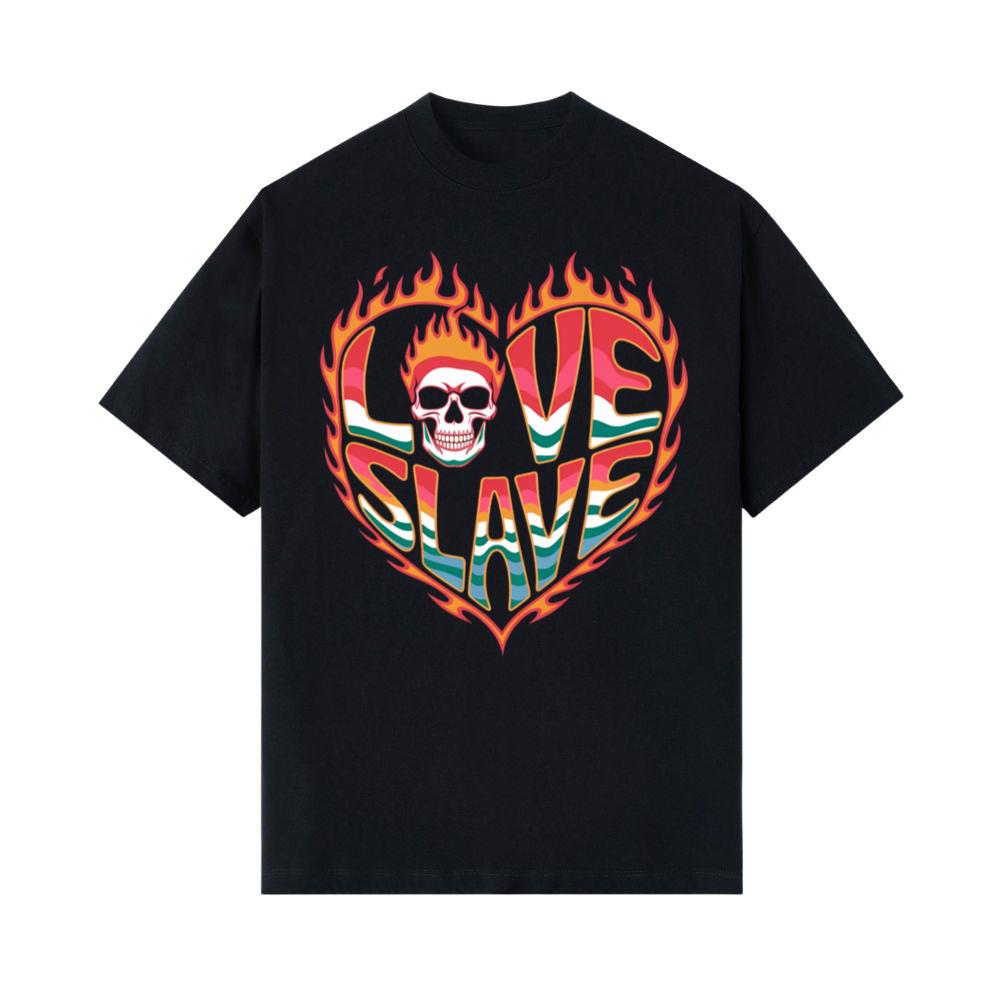 Love Slave Burning Heart Gothic Artwork T-Shirts