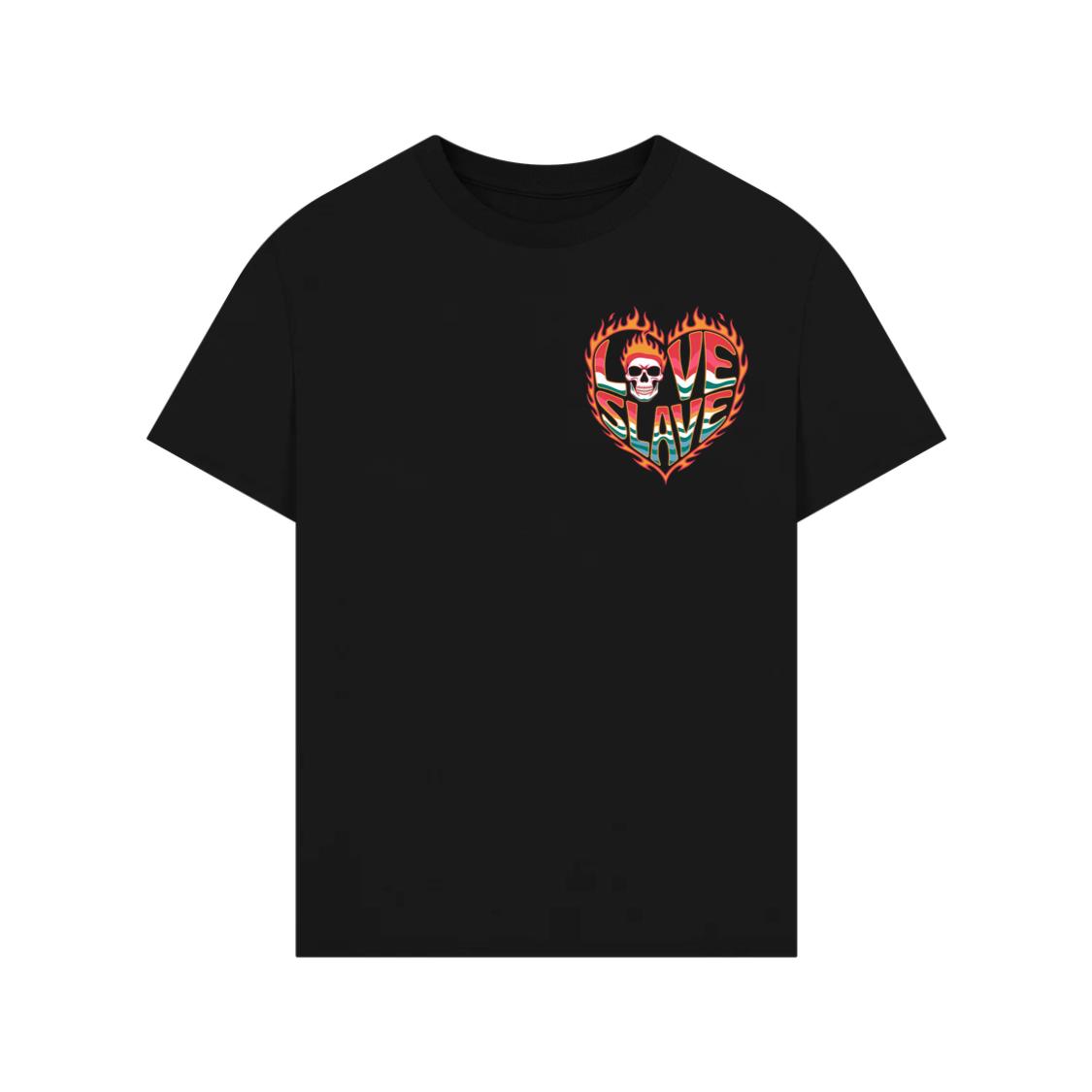 Love Slave Burning Heart Gothic Artwork TShirts Enterthefit