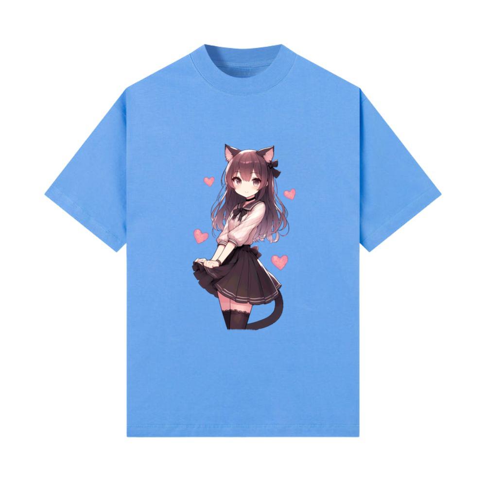 Lovely Neko Anime Girl T-Shirt