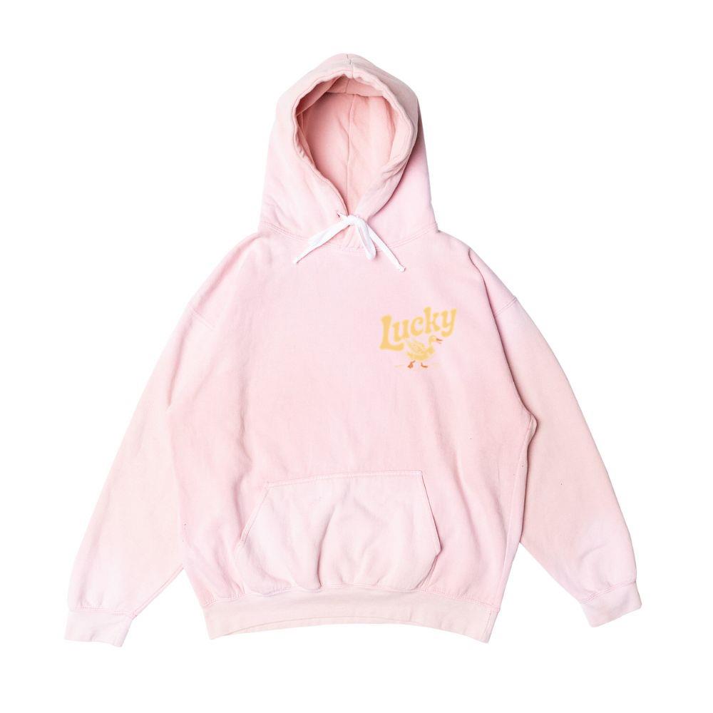 Lucky Duck Retro Funny Cartoon Design Hoodie