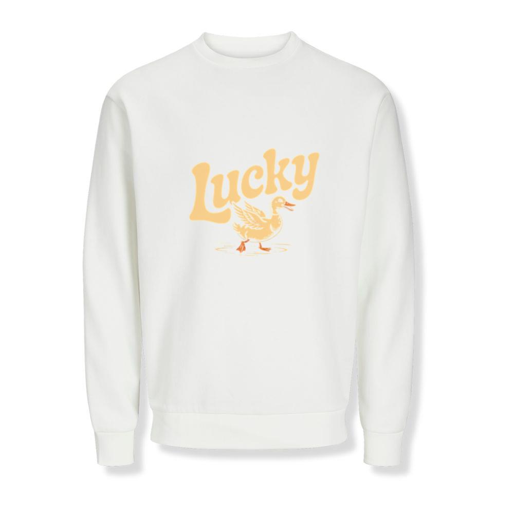 Lucky Duck Retro Funny Cartoon Design Sweatshirts