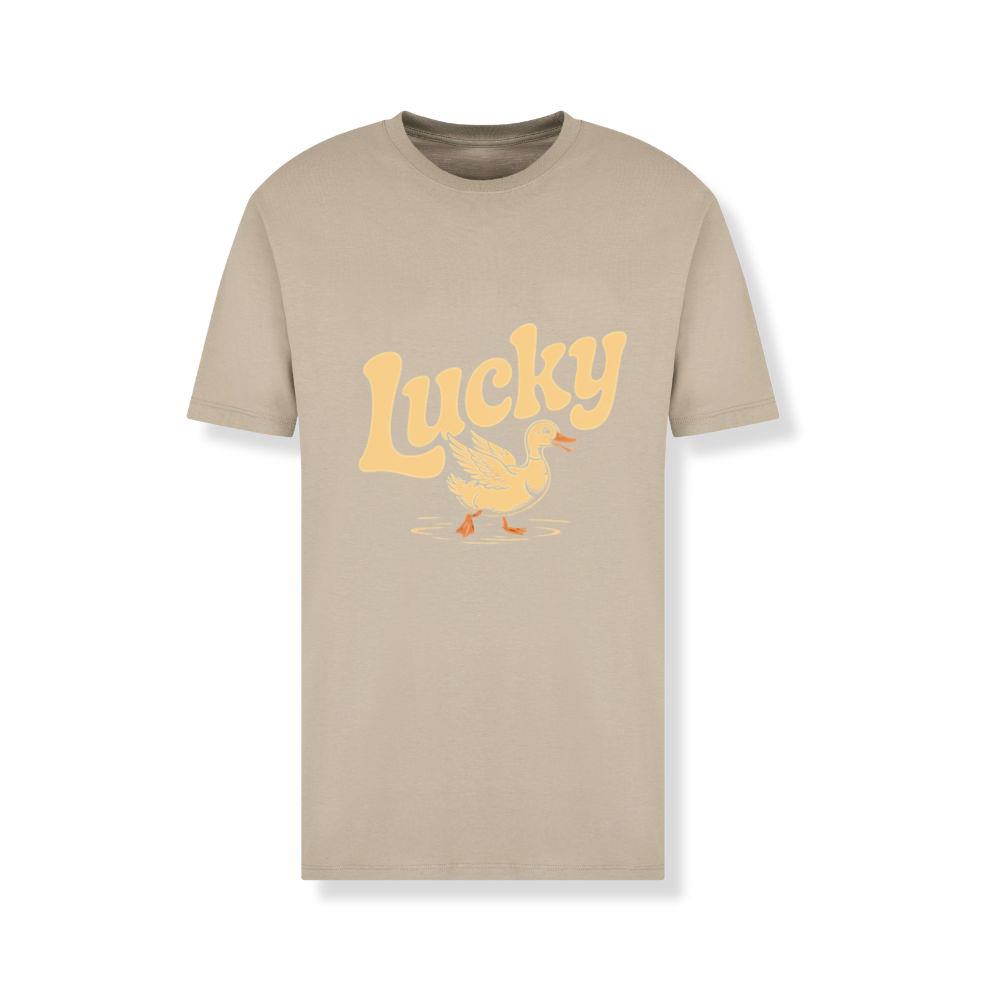 Lucky Duck Retro Funny Cartoon Design T-Shirt