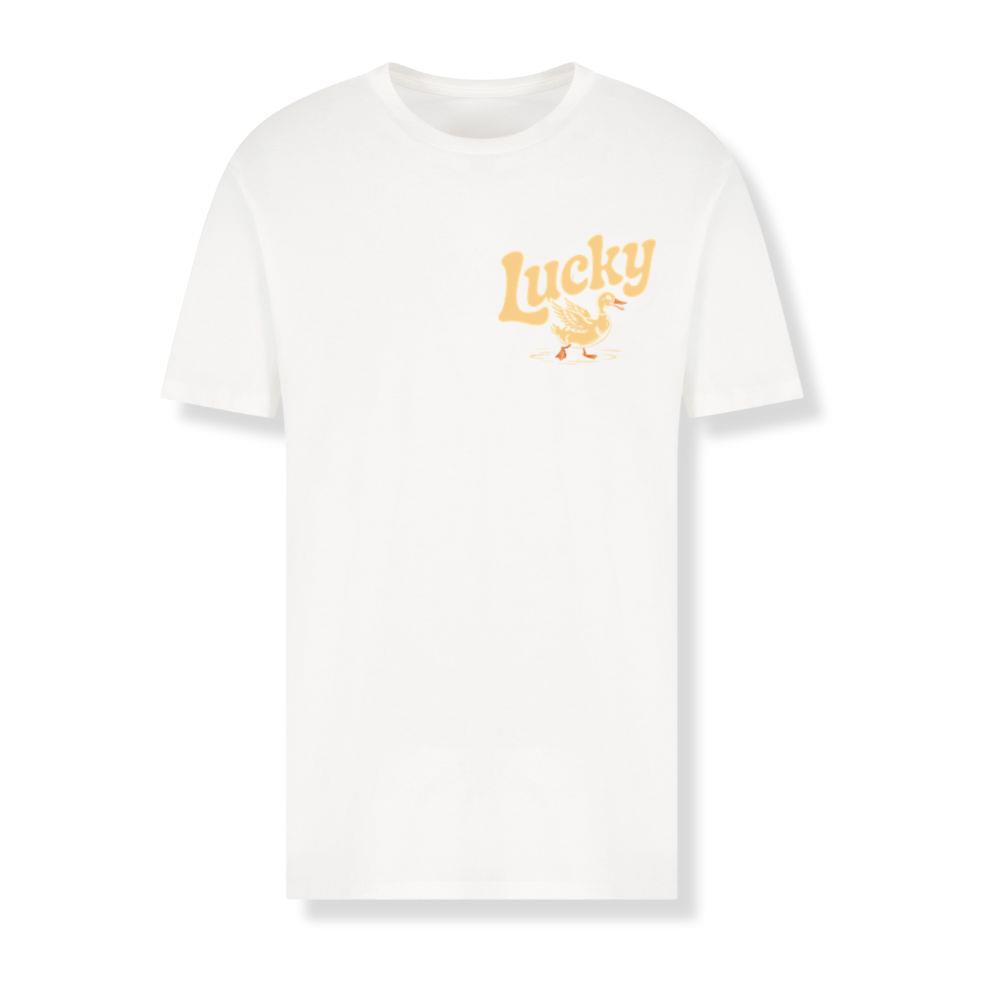 Lucky Duck Retro Funny Cartoon Design T-Shirt