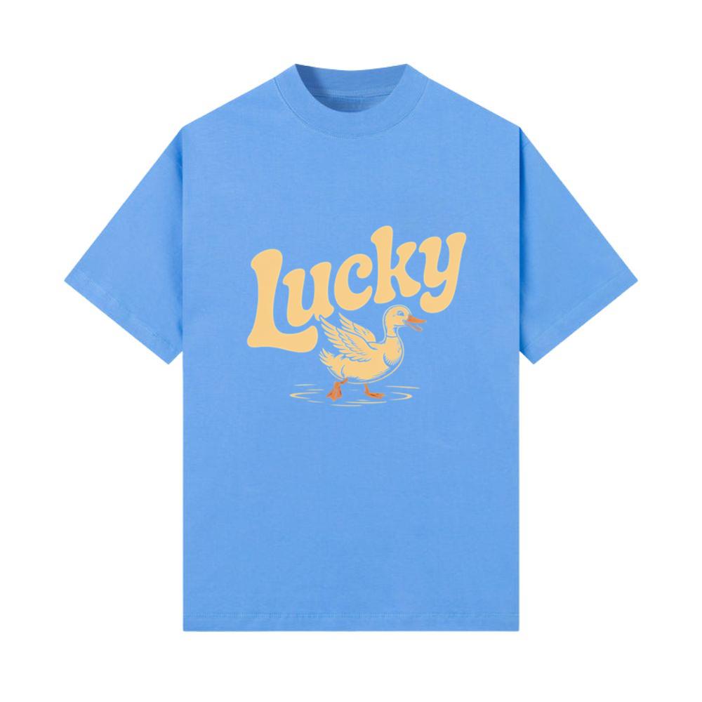 Lucky Duck Retro Funny Cartoon Design T-Shirts