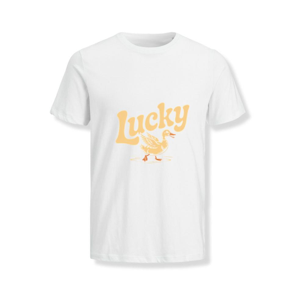 Lucky Duck Retro Funny Cartoon Design T-Shirts