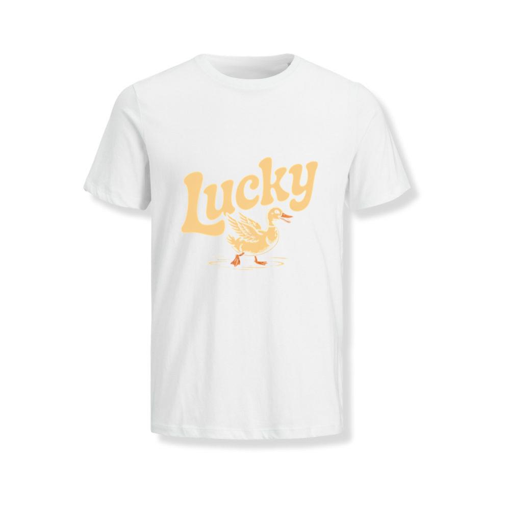 Lucky Duck Retro Funny Cartoon Design T-Shirts