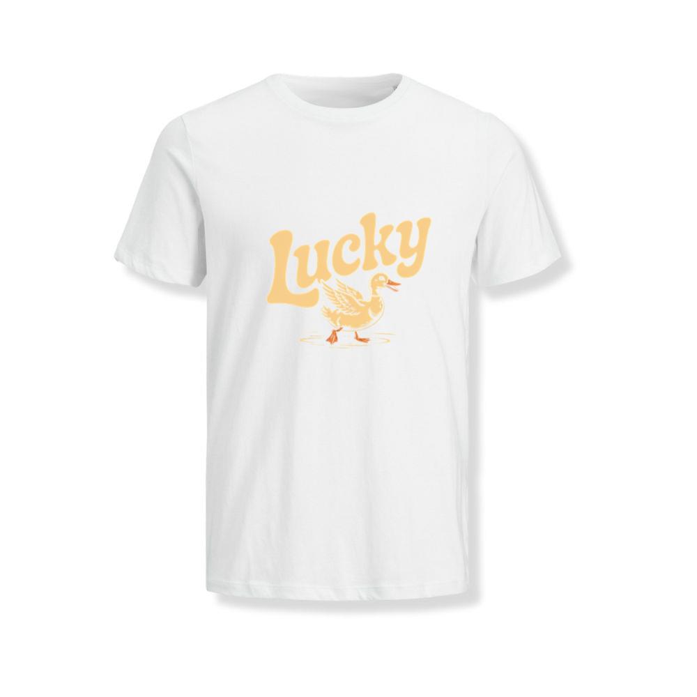 Lucky Duck Retro Funny Cartoon Design T-Shirts