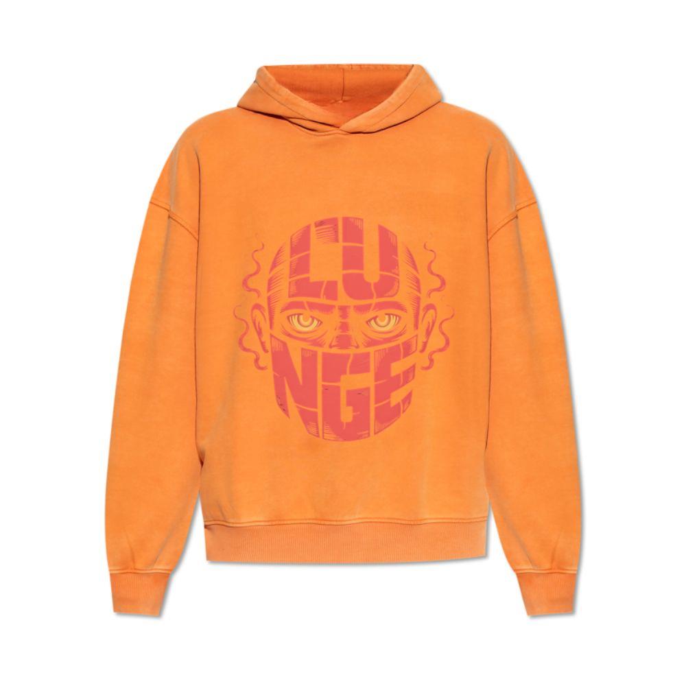 Lunge Red Face Horror Retro Poster Style Hoodies