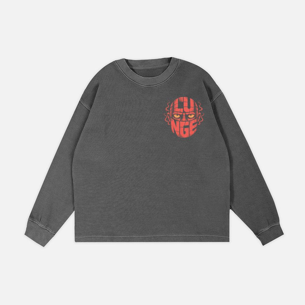 Lunge Red Face Horror Retro Poster Style Sweatshirt