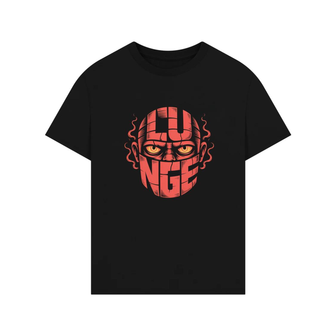 Lunge Red Face Horror Retro Poster Style T-Shirt