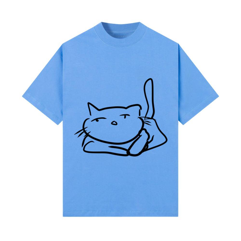 lying sitting cat animal pet T-Shirt