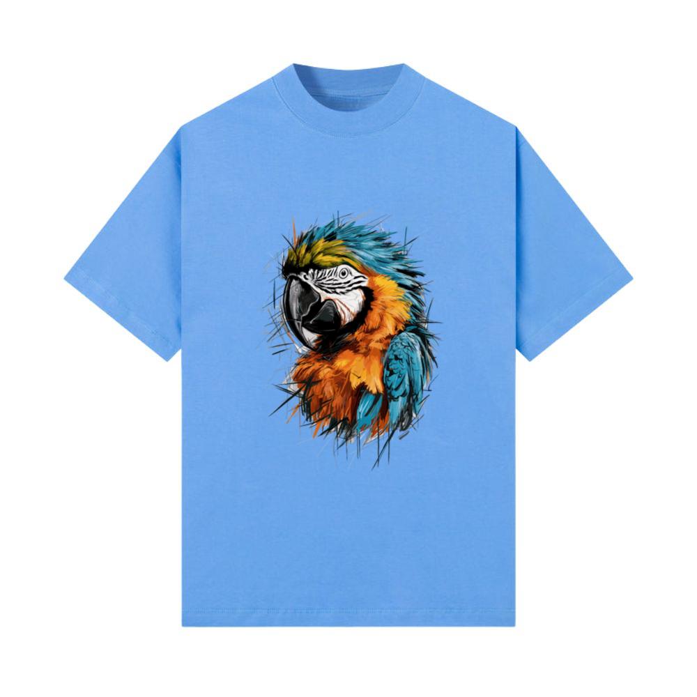 Macaw Art Drawing Abstract Animal Illustration T-Shirt