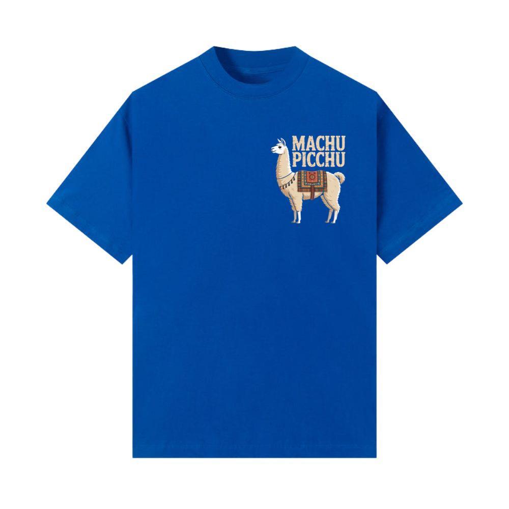 Machu Picchu Llama Vintage Travel Artwork T-Shirt