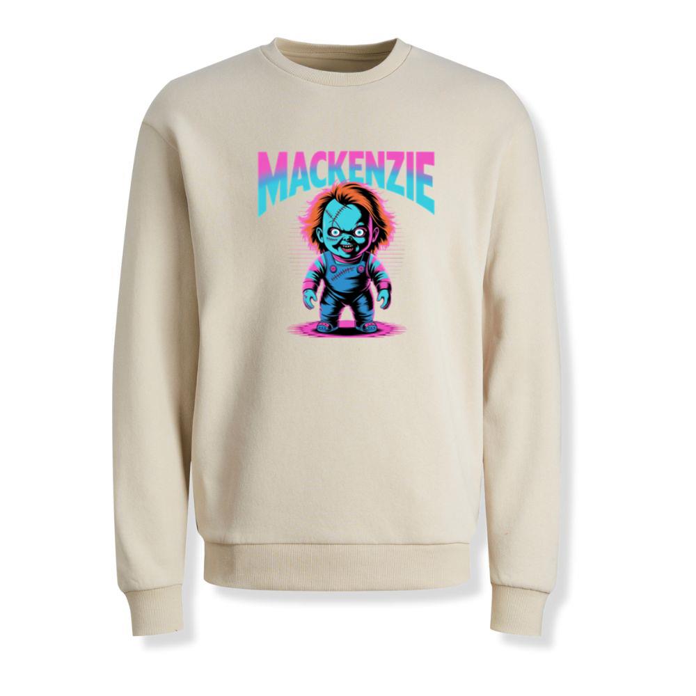 Mackenzie Creepy Doll Horror Design Sweatshirt - Image 2