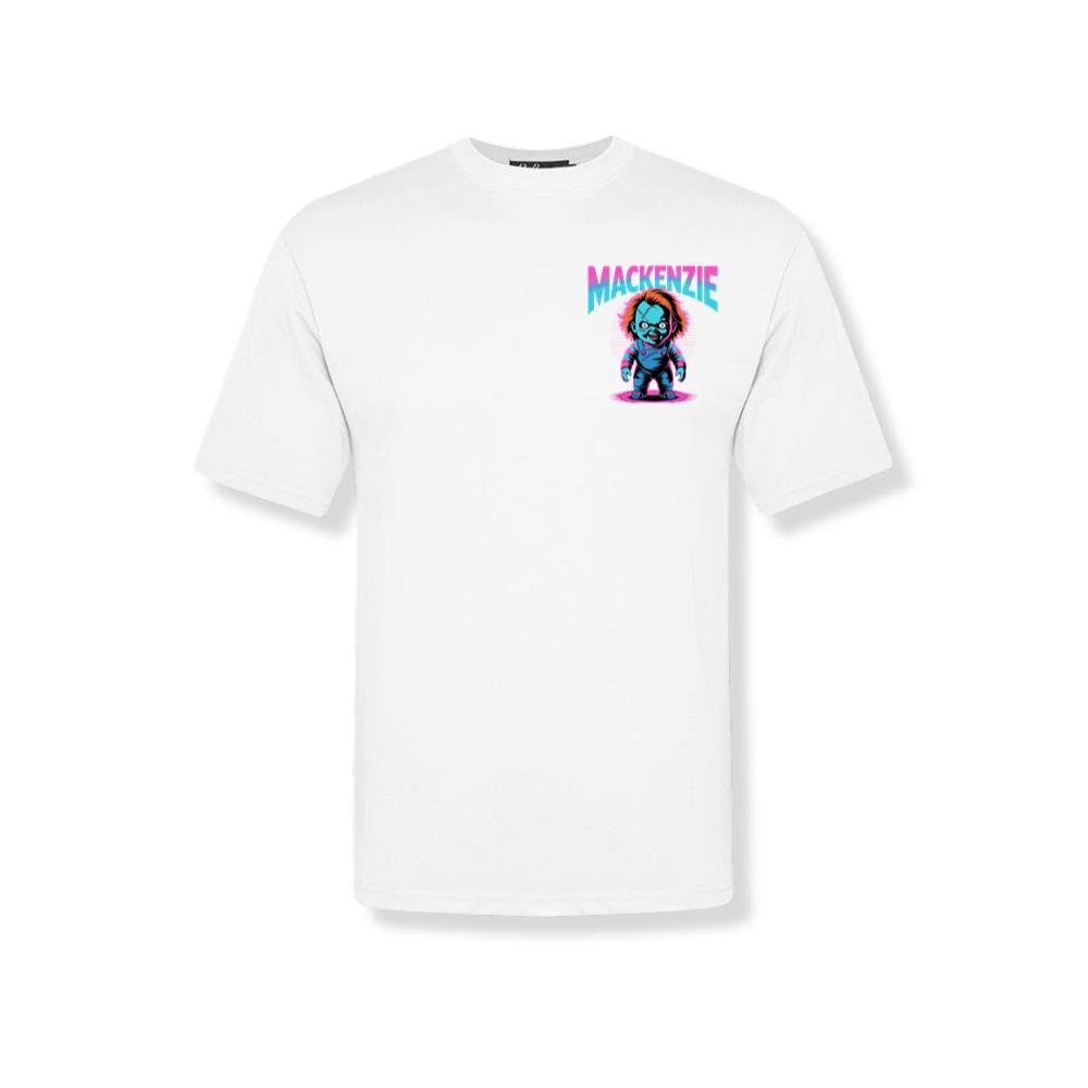 Mackenzie Creepy Doll Horror Design T-Shirt