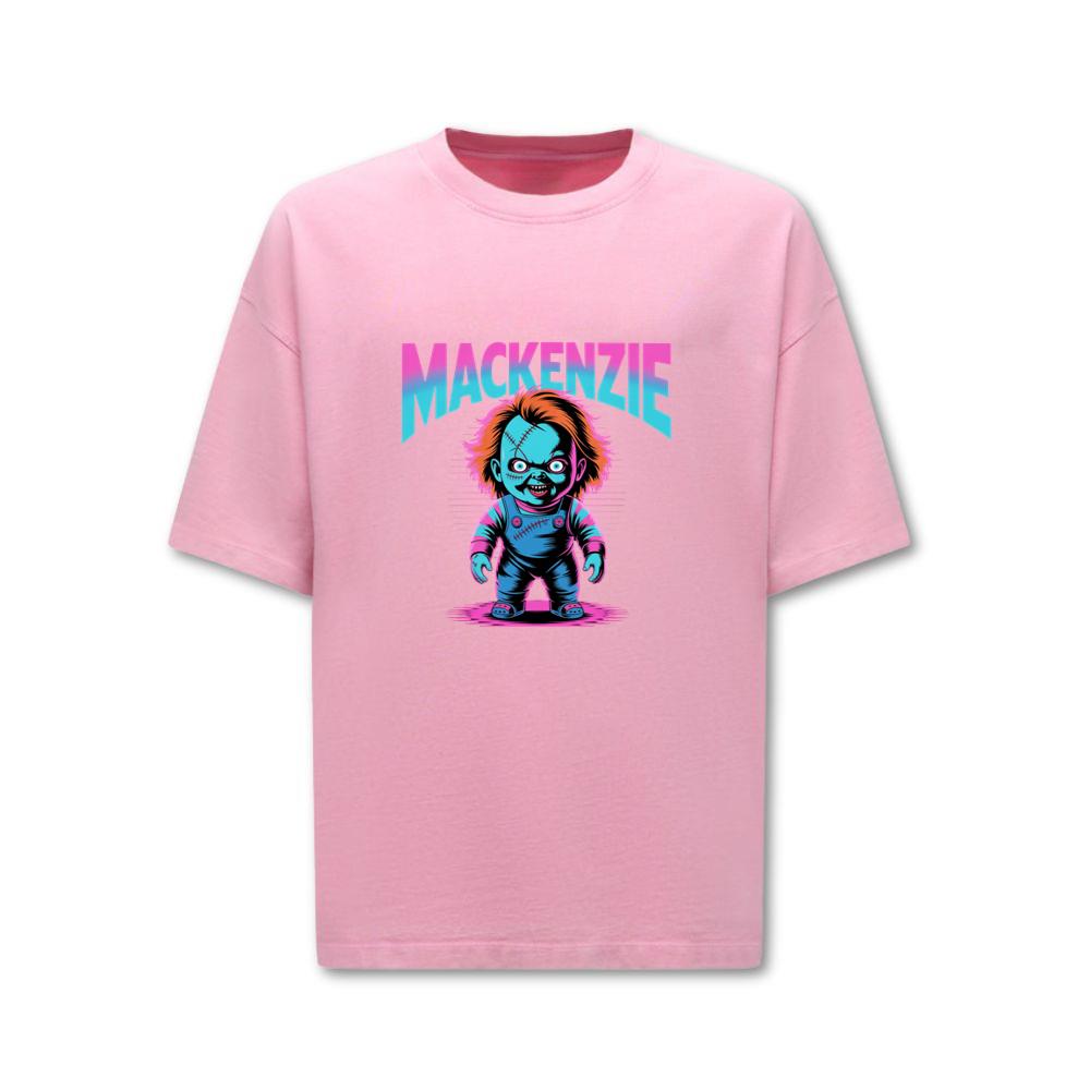 Mackenzie Creepy Doll Horror Design T-Shirt