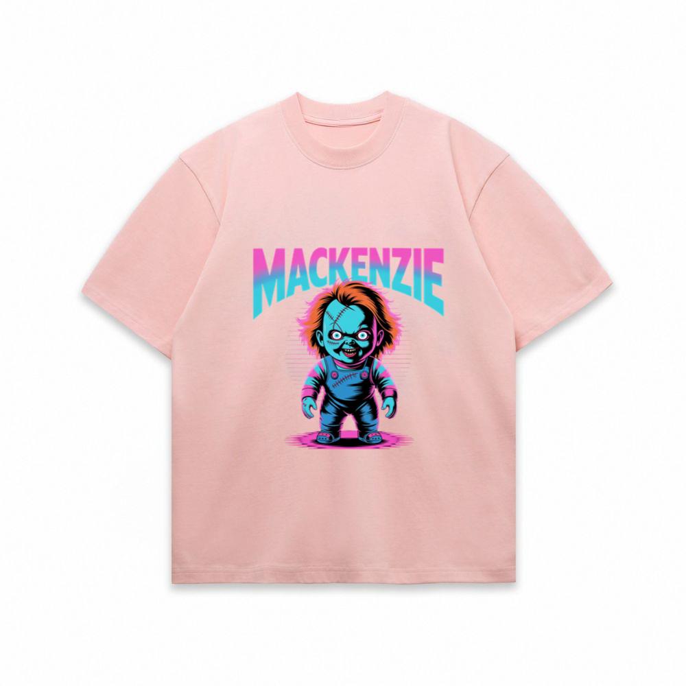 Mackenzie Creepy Doll Horror Design T-Shirt