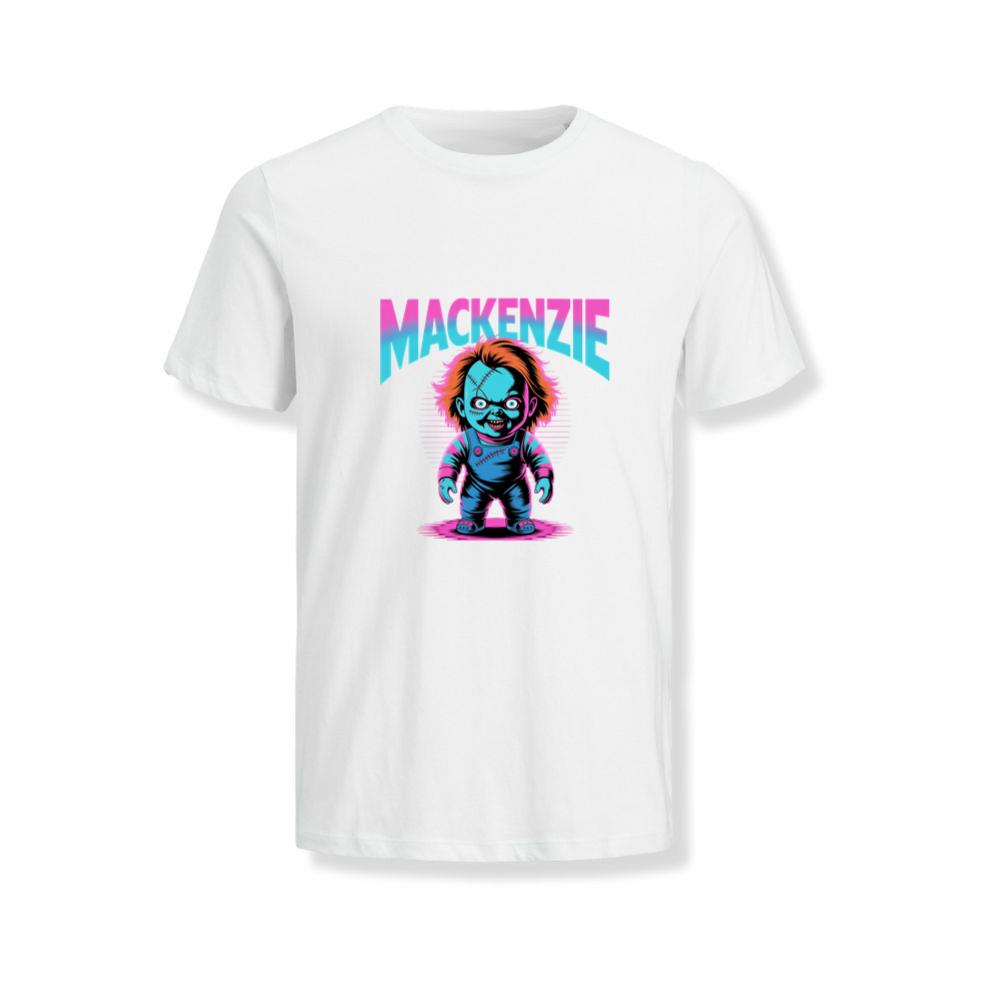 Mackenzie Creepy Doll Horror Design T-Shirts