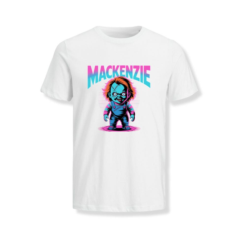 Mackenzie Creepy Doll Horror Design T-Shirts