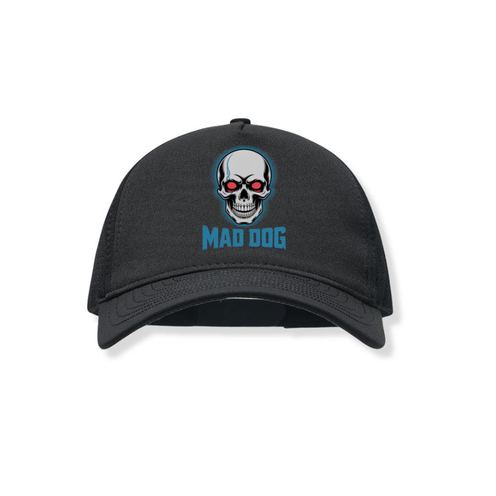 Mad Dog Red Eyes Horror Design Black Hat