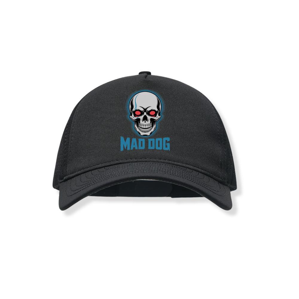 Mad Dog Red Eyes Horror Design Black Hat