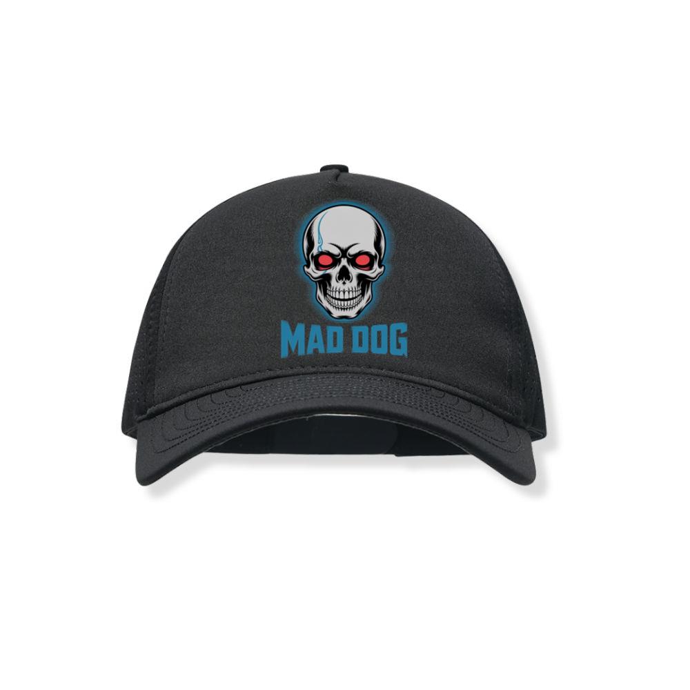 Mad Dog Red Eyes Horror Design Black Hat