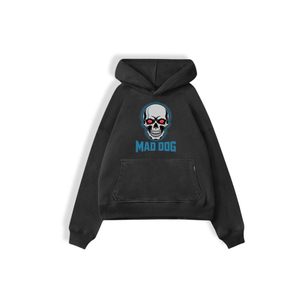 Mad Dog Red Eyes Horror Design Hoodie