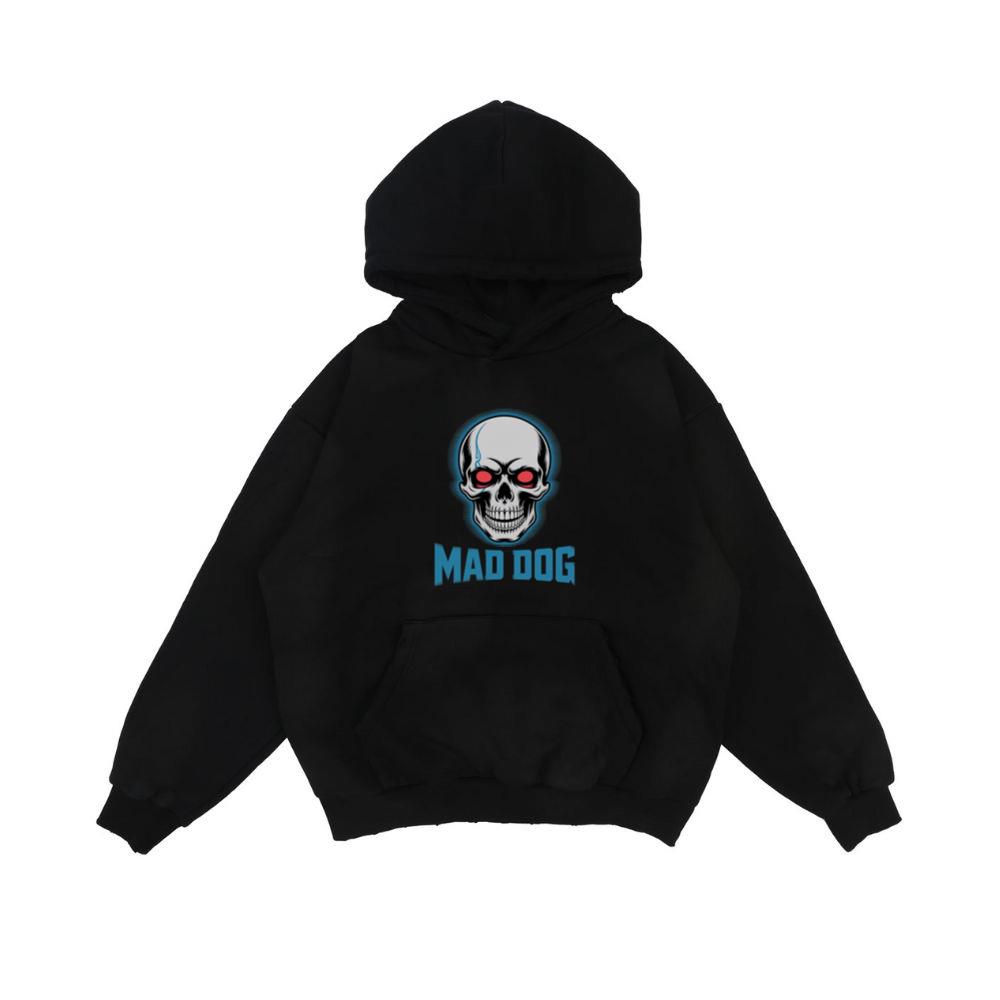 Mad Dog Red Eyes Horror Design Hoodie