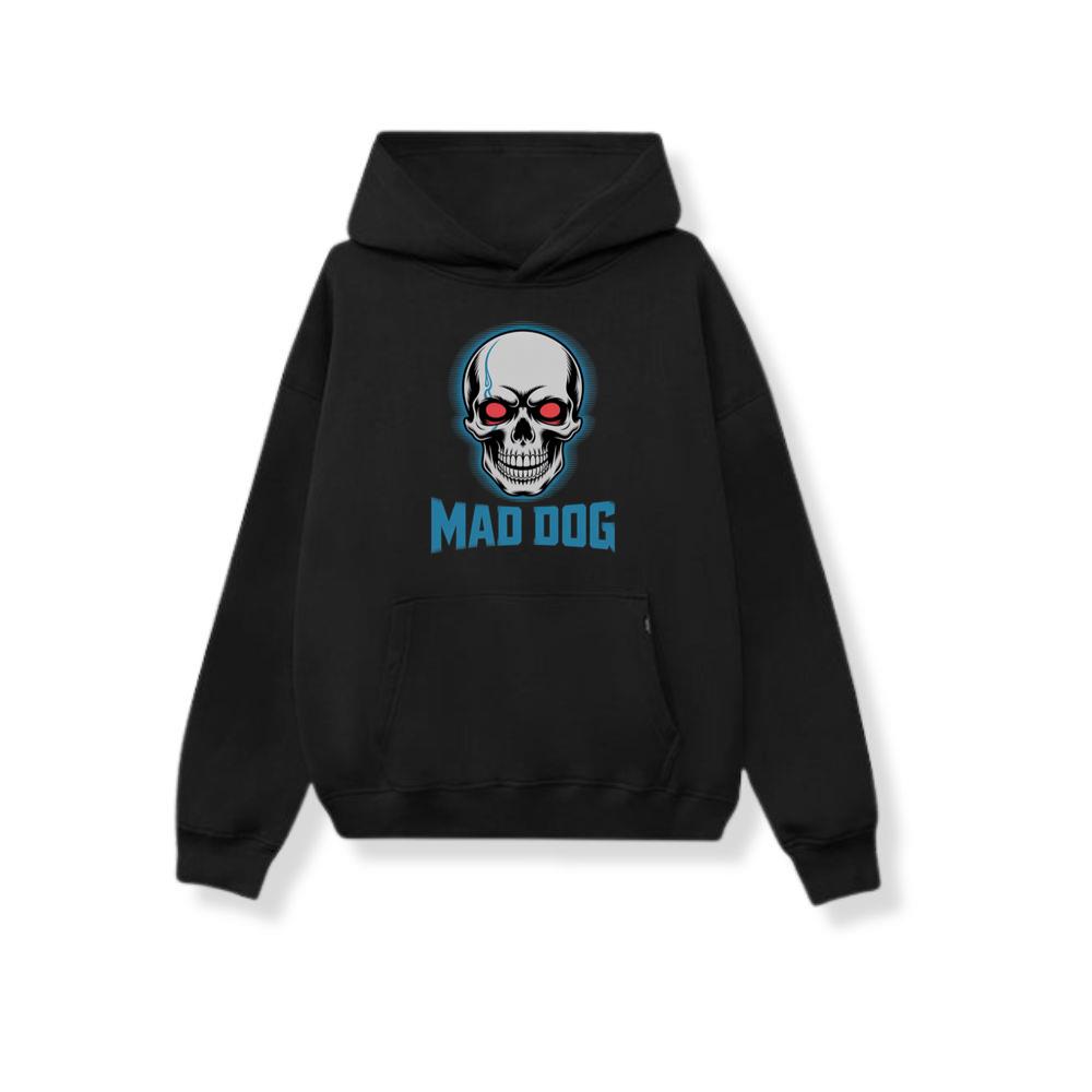 Mad Dog Red Eyes Horror Design Hoodie