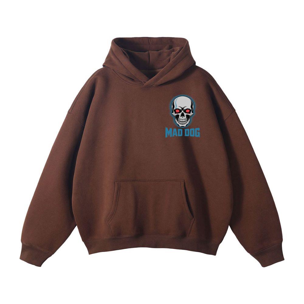 Mad Dog Red Eyes Horror Design Hoodie - Image 2