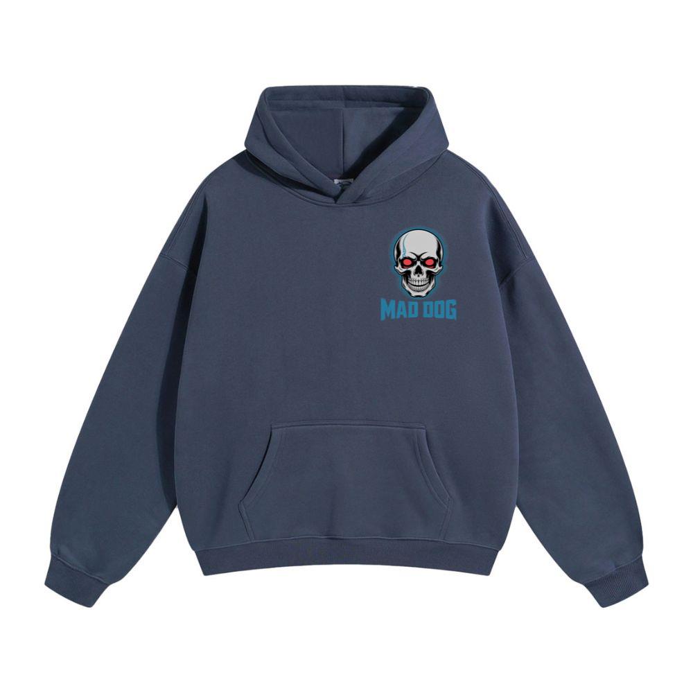 Mad Dog Red Eyes Horror Design Hoodie - Image 3