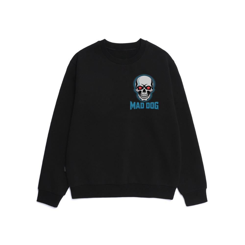 Mad Dog Red Eyes Horror Design Sweatshirt