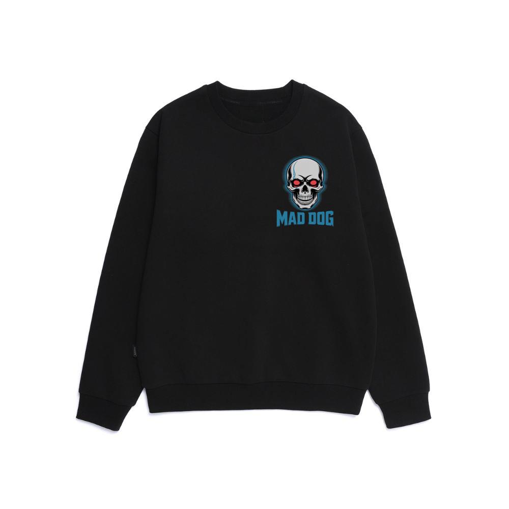 Mad Dog Red Eyes Horror Design Sweatshirt