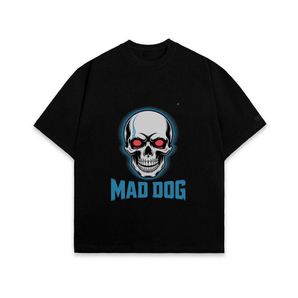 Mad Dog Red Eyes Horror Design T-Shirt
