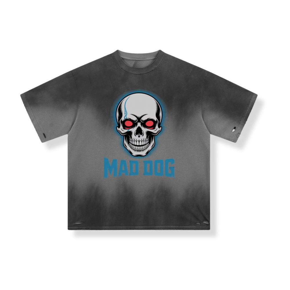 Mad Dog Red Eyes Horror Design T-Shirt