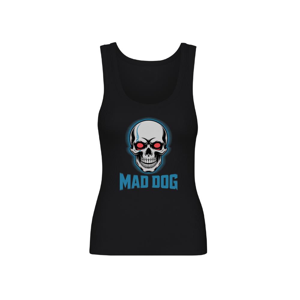 Mad Dog Red Eyes Horror Design Tank Top
