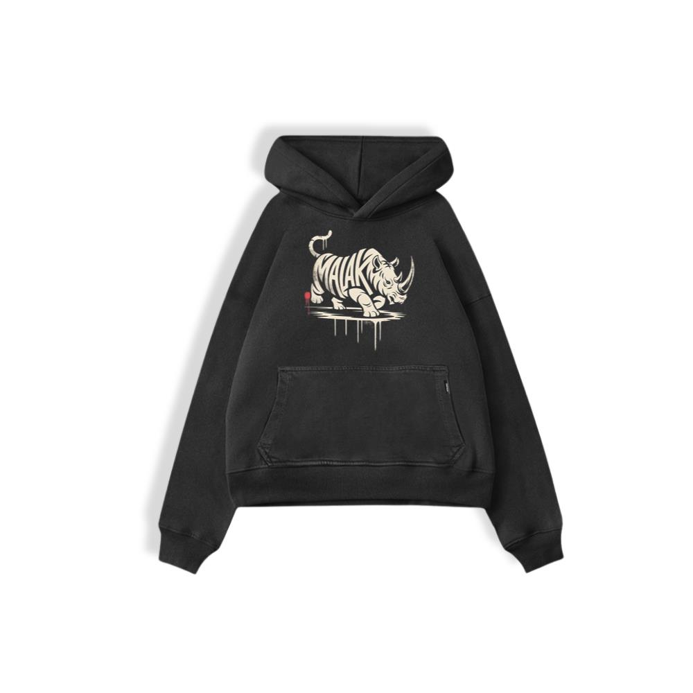 Malak Rhino Retro Horror Graphic Hoodie